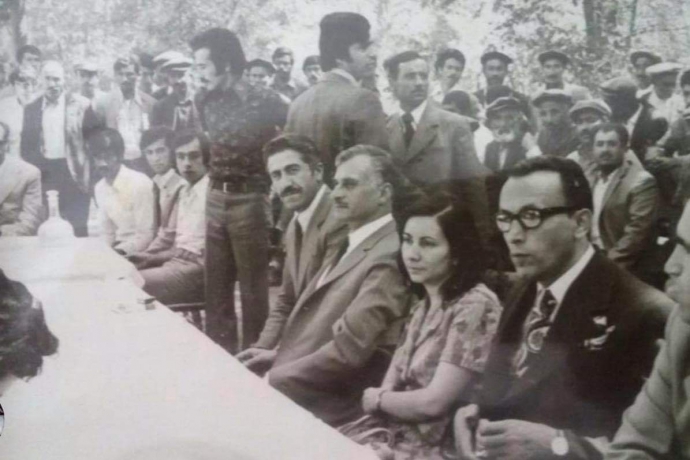 Yıl 1973 dilek belediye başkanı muzaffer güven ve eski malatya vali si Sadullah verel