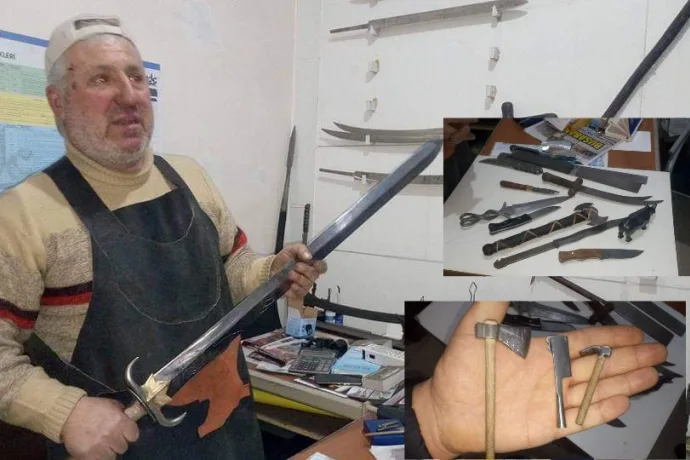 Demirci ustasından minyatür savunma silahları