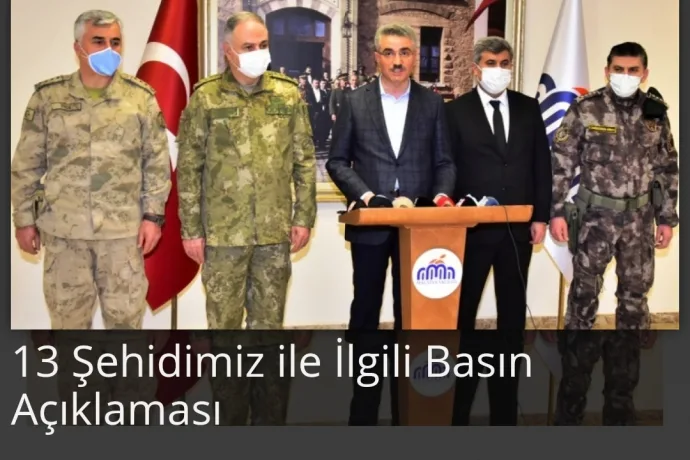 13 Şehidimiz ile İlgili Basın Açıklaması