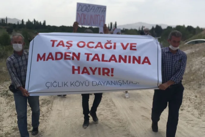 ÇIĞLIK SAKİNLERİNDEN TAŞ OCAĞI TEPKİSİ