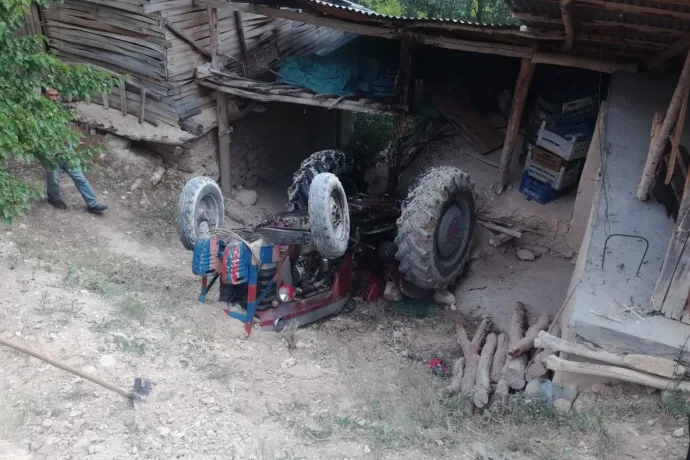 Traktör kazası 1 yaralı