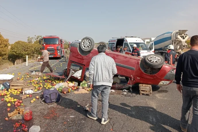 Kontrolden çıkan araç takla attı: 2 yaralı