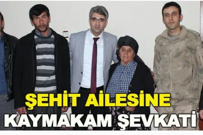 Şehit ailesine kaymakam şevkati