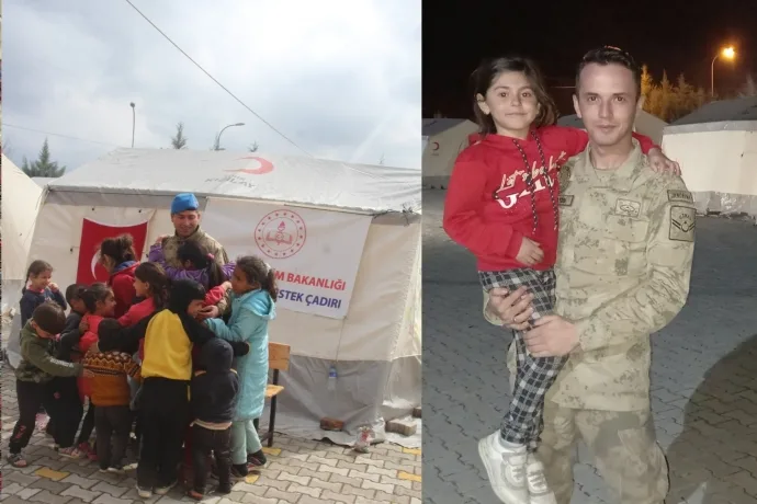 Depremzede çocuk hayallerini çadırına çizdi