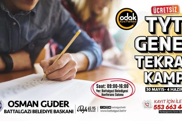 BATTALGAZİ BELEDİYESİ’NDEN DEPREMZEDE ÖĞRENCİLERE SINAV DESTEĞİ