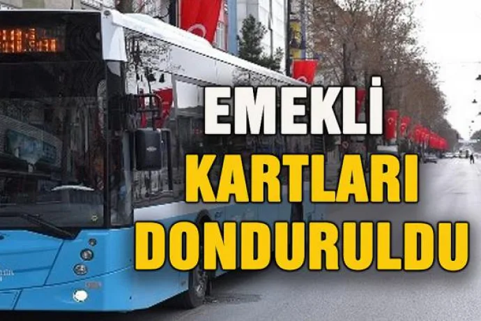 Malatya'da 65 Yaş Üstü Vatandaşların Otobüs Kartları Donduruldu