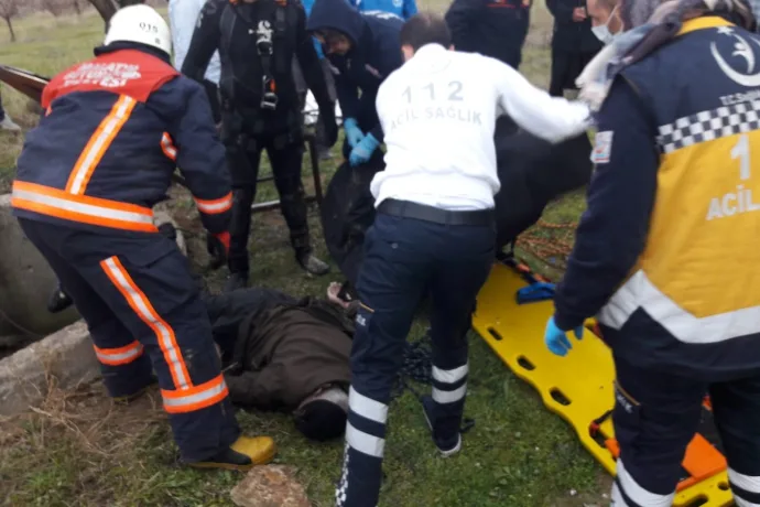 Malatya’da su kuyusunda düşen vatandaş yaşamını yitirdi.video