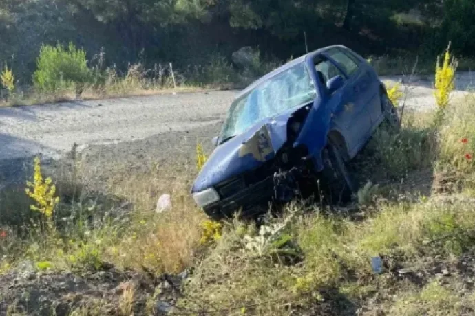 Malatya’da Otomobil Şarampole Uçtu
