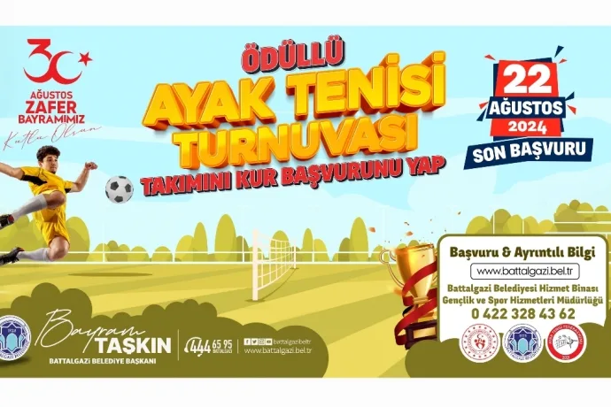 Battalgazi’de Ayak Tenisi Turnuvası Heyecanı