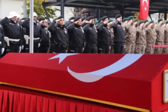 Malatya’da kazada şehit olan polis için emniyette tören düzenlendi