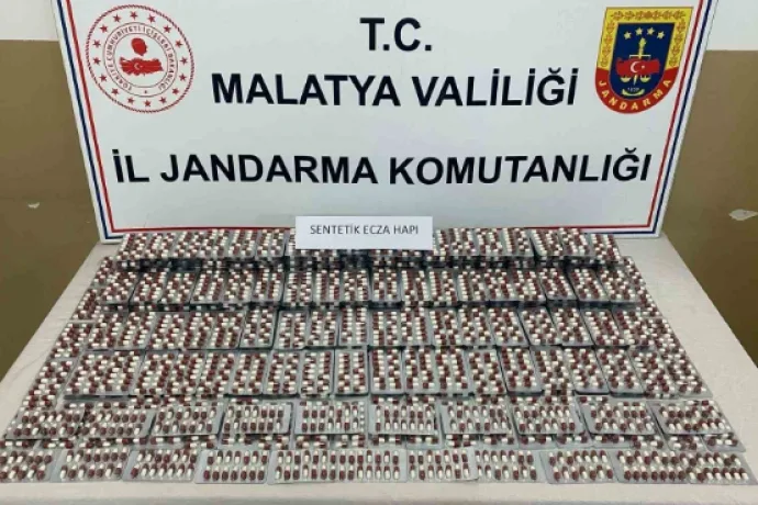 Malatya’da 5 bin 469 sentetik hap ele geçirildi