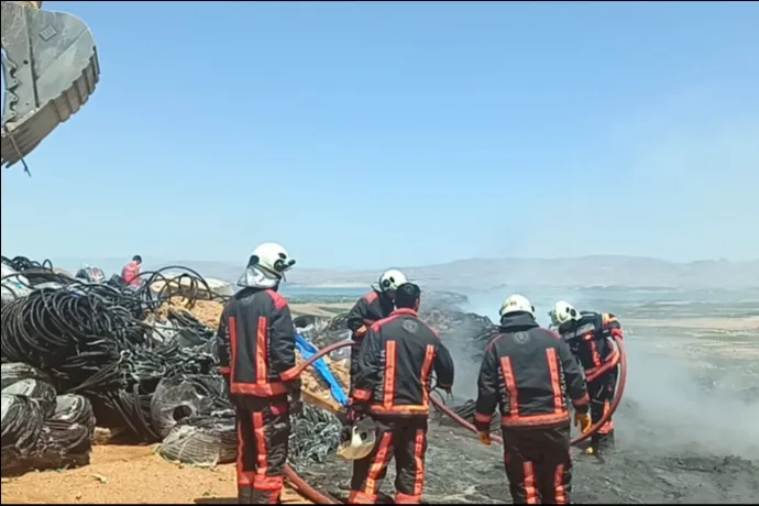 Orduzu TOKİ Şantiyesinde Yangın Paniği