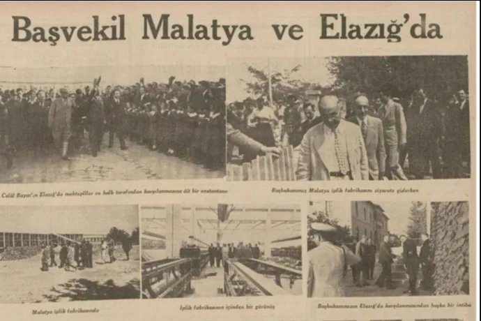1938’de Başbakan Celal Bayar Malatya ve Elazığ’da