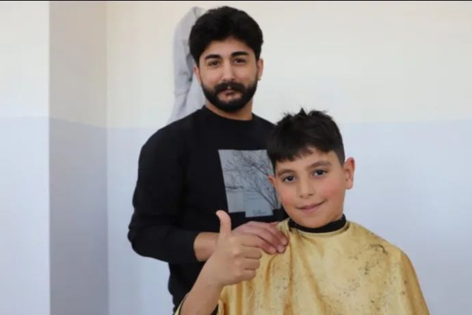 Battalgazi’de Çocuklar Bayrama Tıraş Olarak Hazırlandı