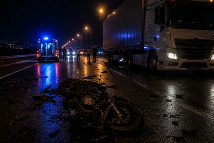 Tırla Çarpışan Motosikletin Sürücüsü Hayatını Kaybetti