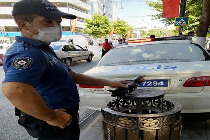 Polisten Kargaya şefkat eli