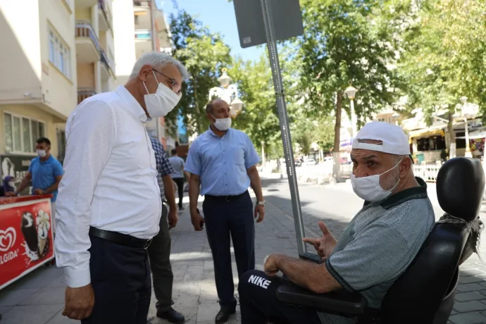 Güder'den esnaflara korona virüs denetimi