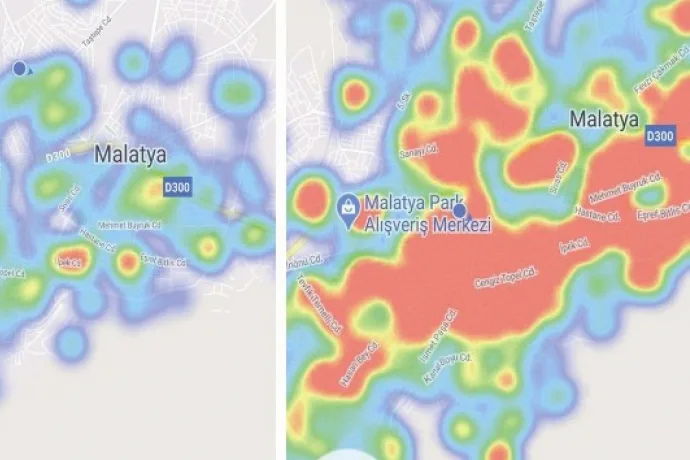 Malatya'da endişe veren korona virüs haritası