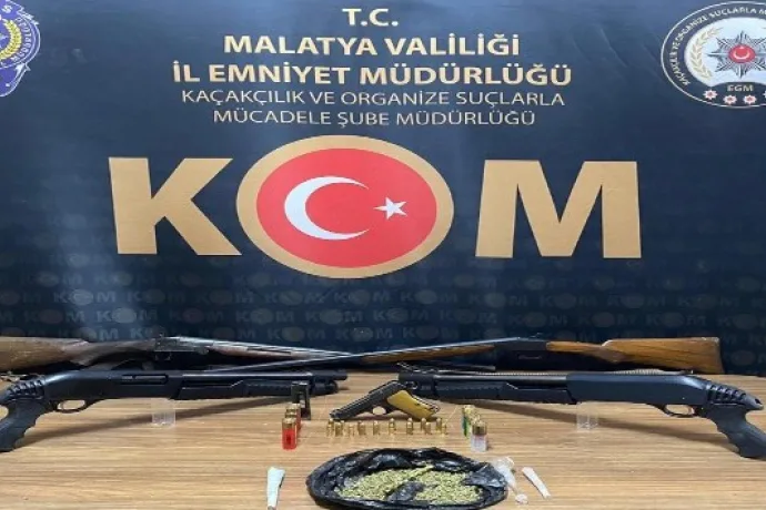Malatya'da silah ve kaçakçılık operasyonları
