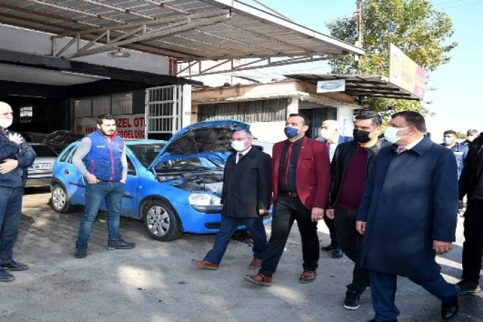 Gürkan'dan sanayi esnafıyla istişare
