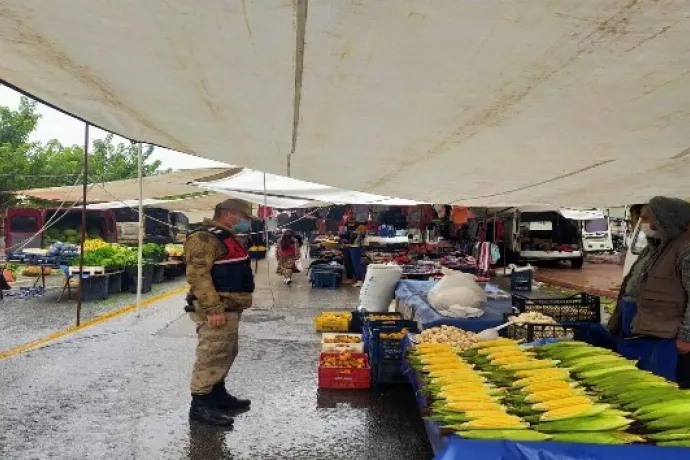 Jandarmadan Pazar yerlerinde sıkı denetim