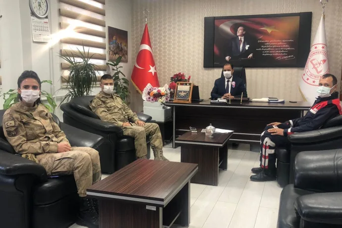 Yeşilyurt ilçe jandarmadan ilçe milli eğitime ziyaret